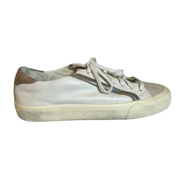 Madewell Sidewalk Low-Top Sneakers in Iridescent Leather - Picture 2 of 8